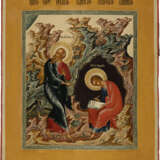 A VERY FINE ICON SHOWING ST. JOHN THE EVANGELIST WITH HIS DISCIPLE PROCHOROS ON THE ISLAND - photo 1