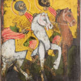A SMALL ICON SHOWNG STS. MENAS AND DEMETRIOS ON HORSEBACK - photo 1