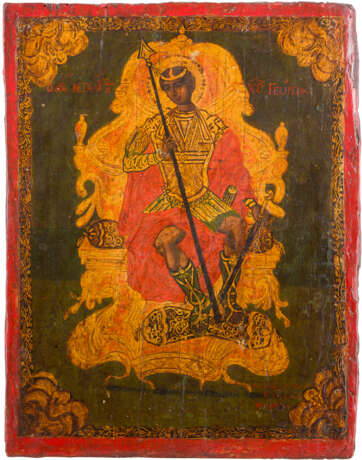 A SIGNED AND DATED ICON SHOWING ST. GEORGE - фото 1