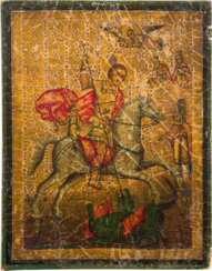A MELCHITE ICON SHOWING ST. GEORGE KILLING THE DRAGON