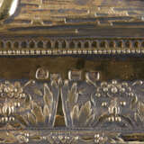 A VERY FINE AND LARGE SILVER-GILT OKLAD OF AN ICON SHOWING ST. GEORGE THE WARRIOR - photo 3