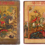 TWO ICONS SHOWING WARRIOR SAINTS - photo 1