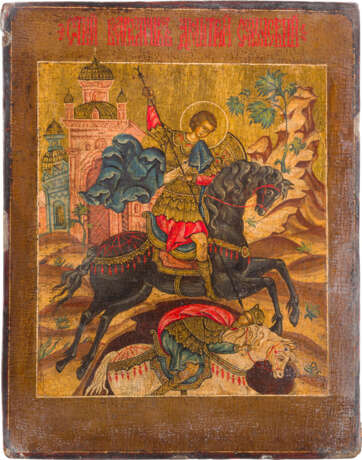 TWO ICONS SHOWING WARRIOR SAINTS - photo 2