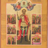A FINE ICON SHOWING ST. JOHN THE WARRIOR WITH SCENES FROM HIS LIFE - photo 1