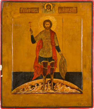 A FINE ICON SHOWING ST. JOHN THE WARRIOR - photo 1