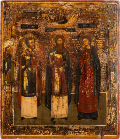 AN ICON SHOWING STS. SAMON, GURIY AND AVIV - фото 1