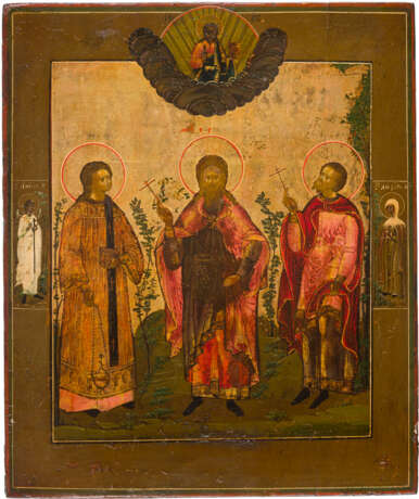 AN ICON SHOWING STS. SAMON, GURIY AND AVIV - фото 1