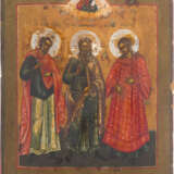 AN ICON SHOWING STS. SAMON, GURIY AND AVIV WITH OKLAD - photo 2