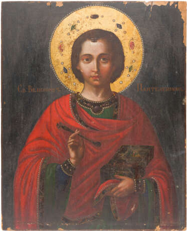 A VERY LARGE ICON SHOWING ST. PANTELEIMON - photo 1