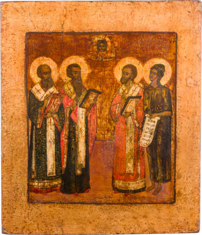 AN ICON SHOWING FOUR SELECTED SAINTS - фото 1