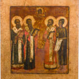 AN ICON SHOWING FOUR SELECTED SAINTS - фото 1