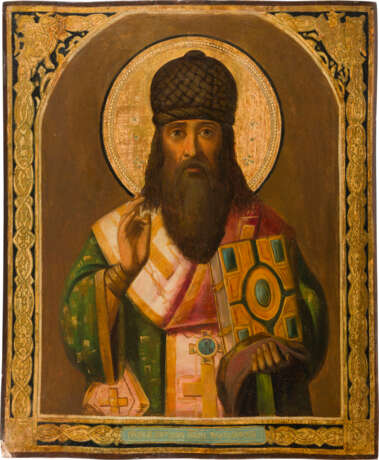A LARGE ICON SHOWING ST. SPYRIDON OF CORFU - photo 1