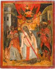 A RARE ICON SHOWING ST. HARALAMBOS