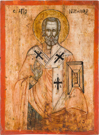 TWO ICONS: ST. NICHOLAS OF MYRA AND THE ARCHANGELS MICHAEL AND GABRIEL - photo 3