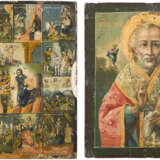 TWO ICONS SHOWING ST. NICHOLAS OF MYRA AND A FESTIVAL ICON - фото 1