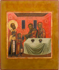 IKONE MIT EINER VITA-SZENE AUS DEM LEBEN DES HEILIGEN NIKOLAUS VON MYRA