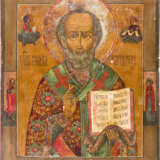A LARGE ICON SHOWING ST. NICHOLAS OF MYRA - photo 1