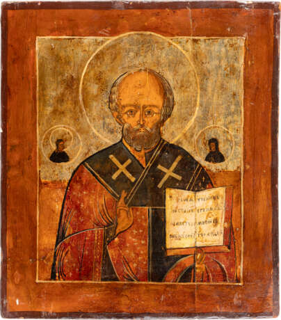 A LARGE ICON SHOWING ST. NICHOLAS OF MYRA - photo 1