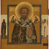 A FINE ICON SHOWING ST. NICHOLAS OF MYRA WITH A SILVER-GILT RIZA - photo 2