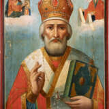 A SMALL ICON SHOWING ST. NICHOLAS OF MYRA - photo 1