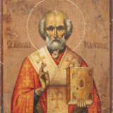 KLEINE IKONE MIT DEM HEILIGEN NIKOLAUS VON MYRA - Foto 1