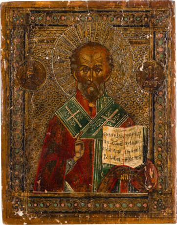 KLEINE IKONE MIT DEM HEILIGEN NIKOLAUS VON MYRA - Foto 1