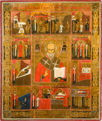 A VERY LARGE VITA ICON OF ST. NICHOLAS OF MYRA