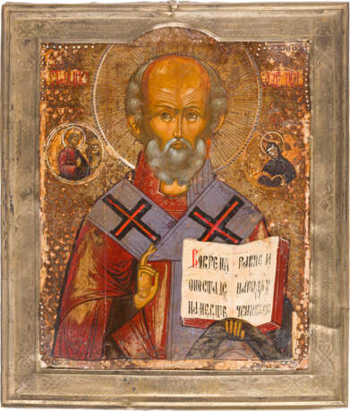 AN ICON SHOWING ST. NICHOLAS OF MYRA WITH BASMA - photo 1