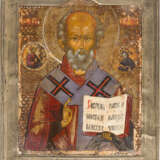 AN ICON SHOWING ST. NICHOLAS OF MYRA WITH BASMA - photo 1