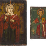 TWO ICONS SHOWING STS. STEPHEN AND BARBARA - photo 1