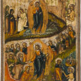 TWO SMALL ICONS SHOWING THE DESCENT INTO HELL AND THE RESURRECTION AND STS. YULITTA AND - photo 2