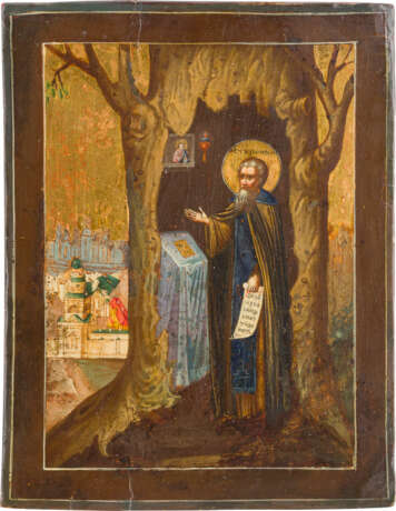 A SMALL ICON SHOWING ST. TIKHON OF KALUGA - photo 1