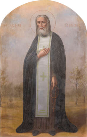 A MONUMENTAL ICON SHOWING ST. SERAPHIM OF SAROV - photo 1