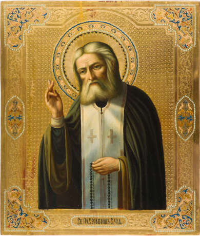 A LARGE ICON SHOWING ST. SERAPHIM OF SAROV - photo 1