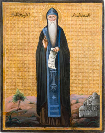 A LARGE DATED MELKITE ICON SHOWING ST. ANTHONY - photo 1