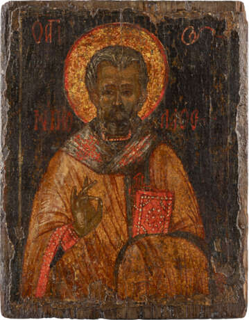 KLEINE IKONE MIT DEM HEILIGEN NIKOLAUS VON MYRA - Foto 1