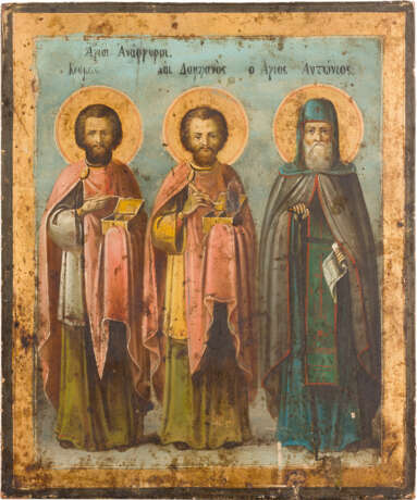 IKONE MIT DEN HEILIGEN KOSMAS, DAMIAN UND ANTHONIOS - Foto 1