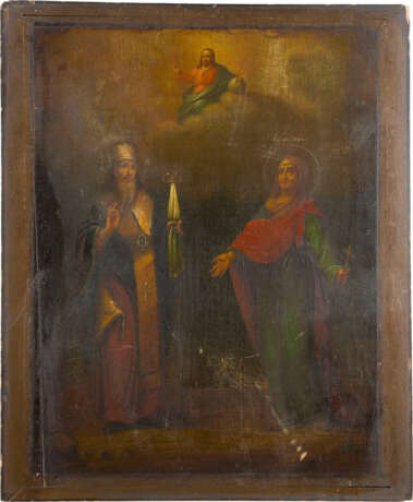 A LARGE ICON SHOWING STS. EUSEBIUS OF SAMOSATA AND SOPHIA - photo 1