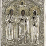 ZWEI IKONEN MIT OKLAD: CHRISTUS PANTOKRATOR UND PATRONATSIKONE - Foto 2