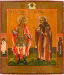 AN ICON SHOWING STS. NIKITA AND NIPHONT