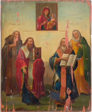 DREI IKONEN AUS AUSGEWÄHLTEN HEILIGEN, DARUNTER DIE APOSTEL PETRUS UND PAULUS - Foto 2