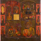 A QUADRI-PARTITE ICON SHOWING IMAGES OF THE MOTHER OF GOD AND THE BEHEADING OF ST. JOHN - photo 1