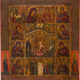 A MULTI-PARTITE ICON SHOWING SOPHIA, THE WISDOM OF GOD, IMAGES OF THE MOTHER OF GOD AND - photo 1