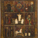 TWO ICONS: THE ANIMAL PATRONS AND A MULTI-PARTITE ICON SHOWING PORTRAITS OF THE MOTHER OF - photo 2