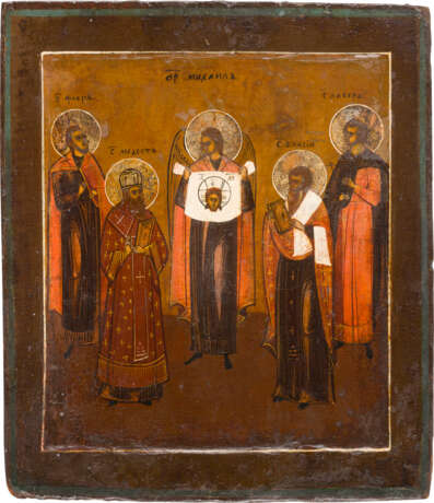 TWO ICONS: THE ANIMAL PATRONS AND A MULTI-PARTITE ICON SHOWING PORTRAITS OF THE MOTHER OF - photo 3