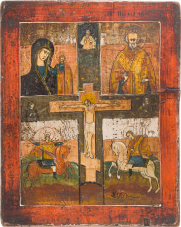 TWO ICONS: ST. NICHOLAS OF MYRA AND A QUADRI-PARTITE ICON SHOWING THE KAZANSKAYA MOTHER OF - photo 2