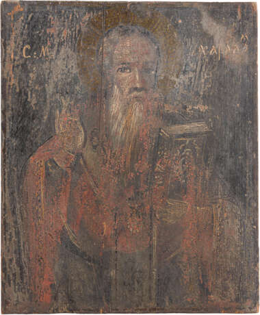 THREE ICONS SHOWING PORTRAITS OF THE MOTHER OF GOD AND ST. HARALAMBOS - фото 2