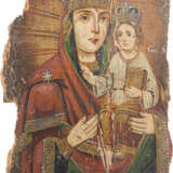 THREE ICONS SHOWING PORTRAITS OF THE MOTHER OF GOD AND ST. HARALAMBOS - фото 4