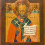 TWO ICONS: THE MOTHER OF GOD OF KAZAN WITH RIZA AND ST. NICHOLAS OF MYRA - фото 3