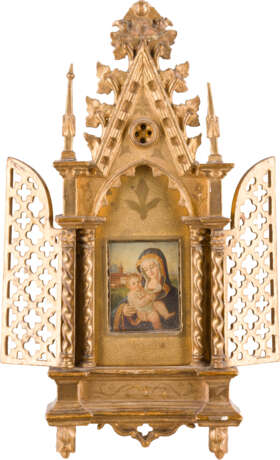 A SMALL WINGED ALTAR WITH MADONNA - фото 1